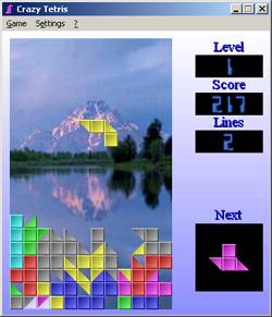 Crazy Tetris - Tetris with blocks consist of triangles.